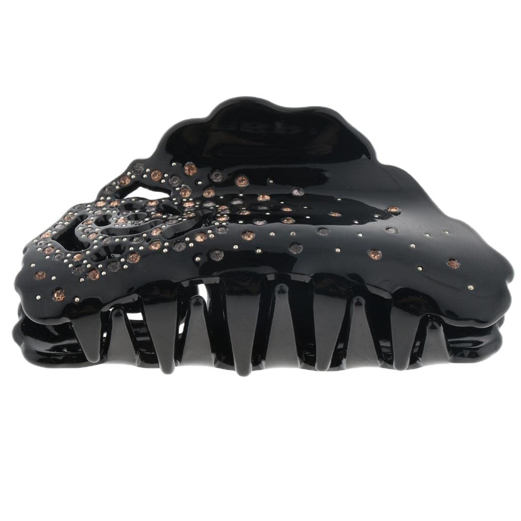 MYADDICTION Women's Rhinestone Hair Claw Clamp Hair Grip Hair Styling Accessory Black Clothing, Shoes & Accessories | Womens Accessories | Hair Accessories-image-42