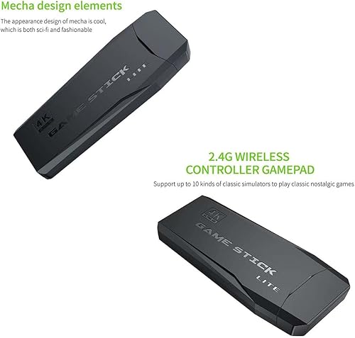 Miniatura 5 de M8 4K Retro Game Stick, consola de videojuegos retro HD con 2 controladores inalámbricos, salida HDMI, más de 20000 juegos integrados (128 GB)