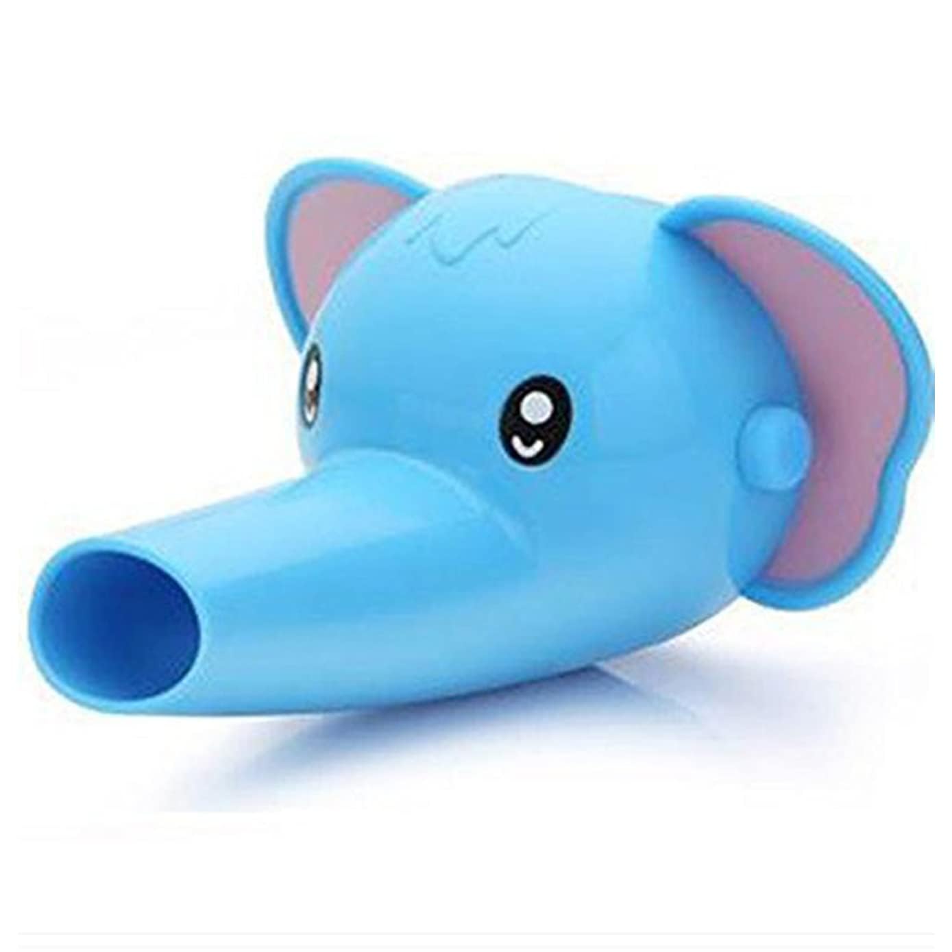 GREEN WHITE Cute Elephant Water Tap Extender – Plastic & Silicone Faucet Holder for Kids-image-22