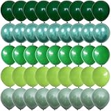 Togvu Lot de 60 ballons verts mélangés de 30,5 cm de différentes nuances, parfaits pour un anniversaire, une fête prénatale, une décoration de fête safari dans la jungle