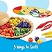 Learning Resources Super Sorting Pie - 68 Pieces, Ages 3+ Toddler Fine Motor Toy, Preschool Learning Games, Develops Counting and Color Recognition, Pretend Play Food, Kids Tweezers