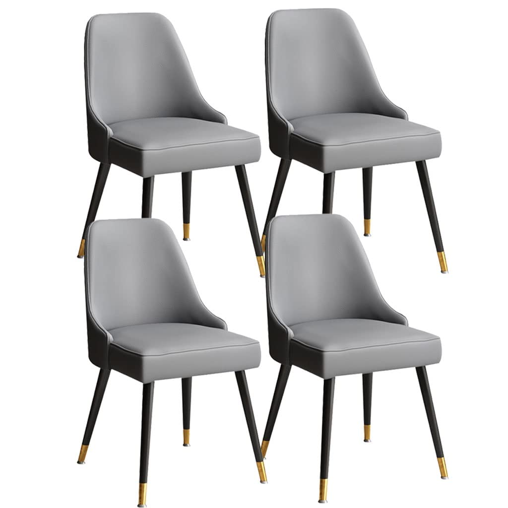 IvyLoutish Faux Leather Chairs, High Back and Sturdy Metal Legs, Easy to Maintain, Lounge Reception Chairs for Home Living Room Office