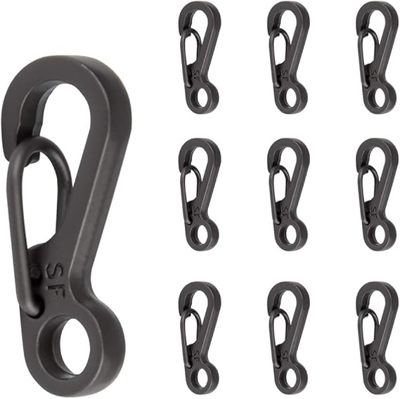 10Pcs Mini Carabiner Clips Paracord Keychain, Spring Snap Hook