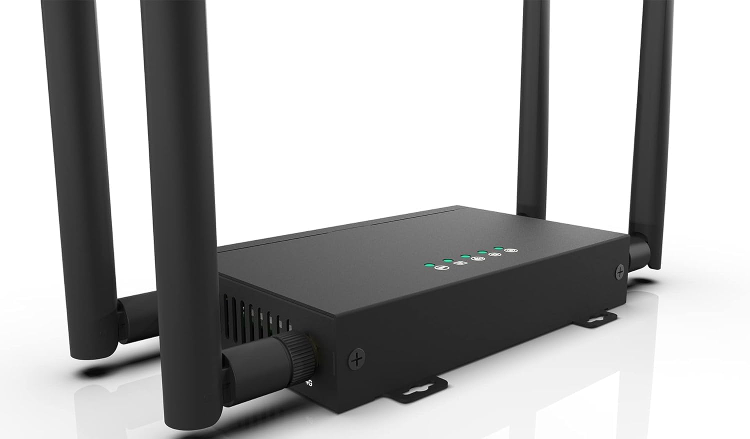 GC111 Grado Industriale 4G CPE LTE SIM Card WiFi Router Cassa in ferro duro 32 Utenti WiFi RJ45 X 4 Dual Power 12V/5V Big SMA Antenne Plus Cavo 1.5M Antenne 4G Più Lingue multiple