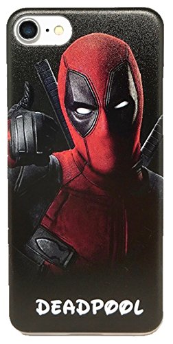 ECHC Superhero Hard Plastic Clip-On Case for iPhone (Deadpool, 7 and 8)