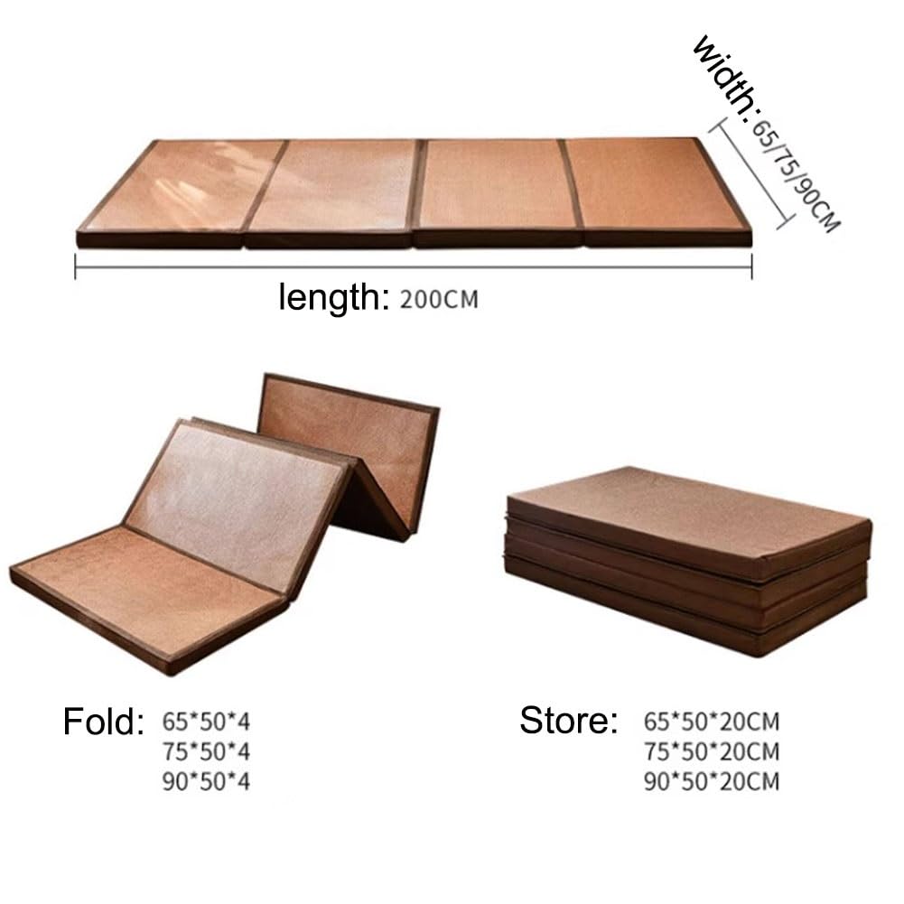 Artiz Esterilla De Tatami Japonés, Colchón De Suelo Tipo Futón De Ratán Natural, Alfombra, Colchón Tradicional Firme Y Plegable para Dormir, Meditación Y Yoga
