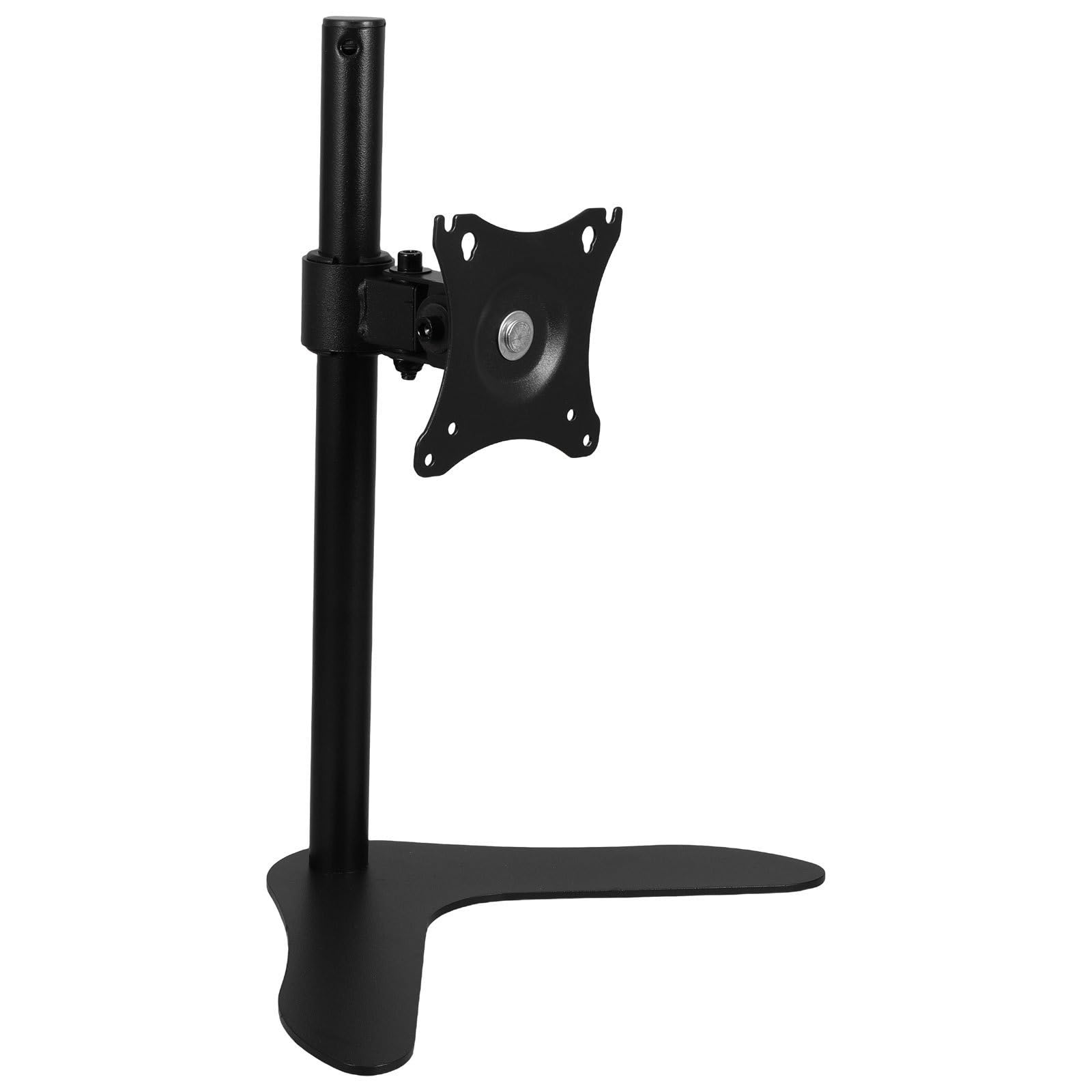 Angoily Supporto per Monitor da 14-27" Rotazione a 360°, Inclinazione ±45° e Altezza Regolabile in Acciaio Laminato a Freddo per Postazioni di Lavoro Domestiche