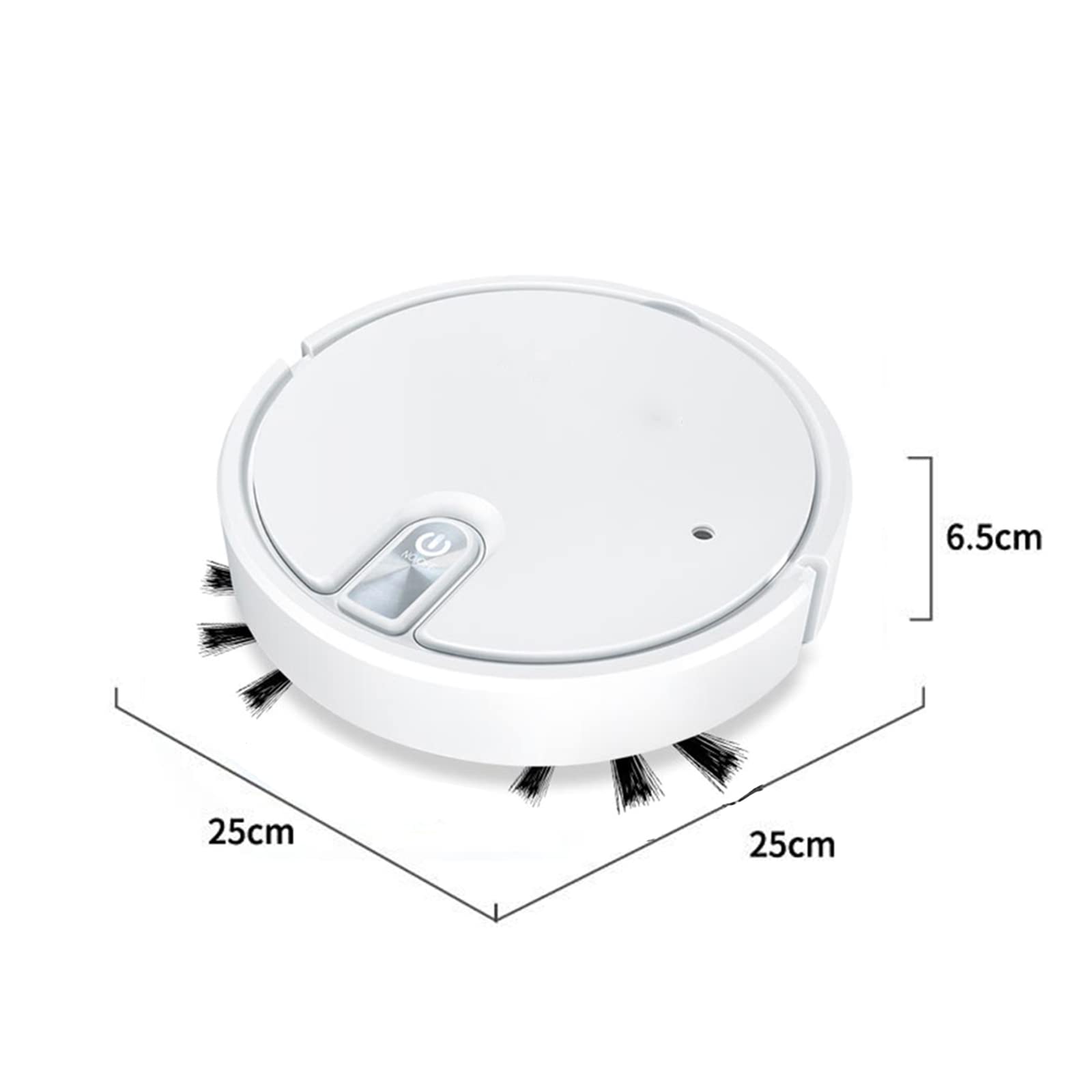 TOPMELON Robot Vacuums - Auto Robotic Vacuum Cleaner Multifunction Vacuum Robot 5 in 1 2000Pa Strong Vacuum Cleaner and Sweeping Moisture Wipe in One for Carpets and Animal Hair (White)