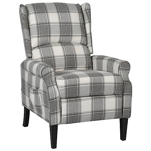 Genérico Sillón reclinable de Tela Blanco y Gris,Mobiliario,Sillas,Sillones-329306