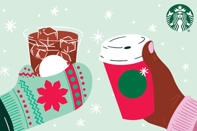starbucks xmas gift cards