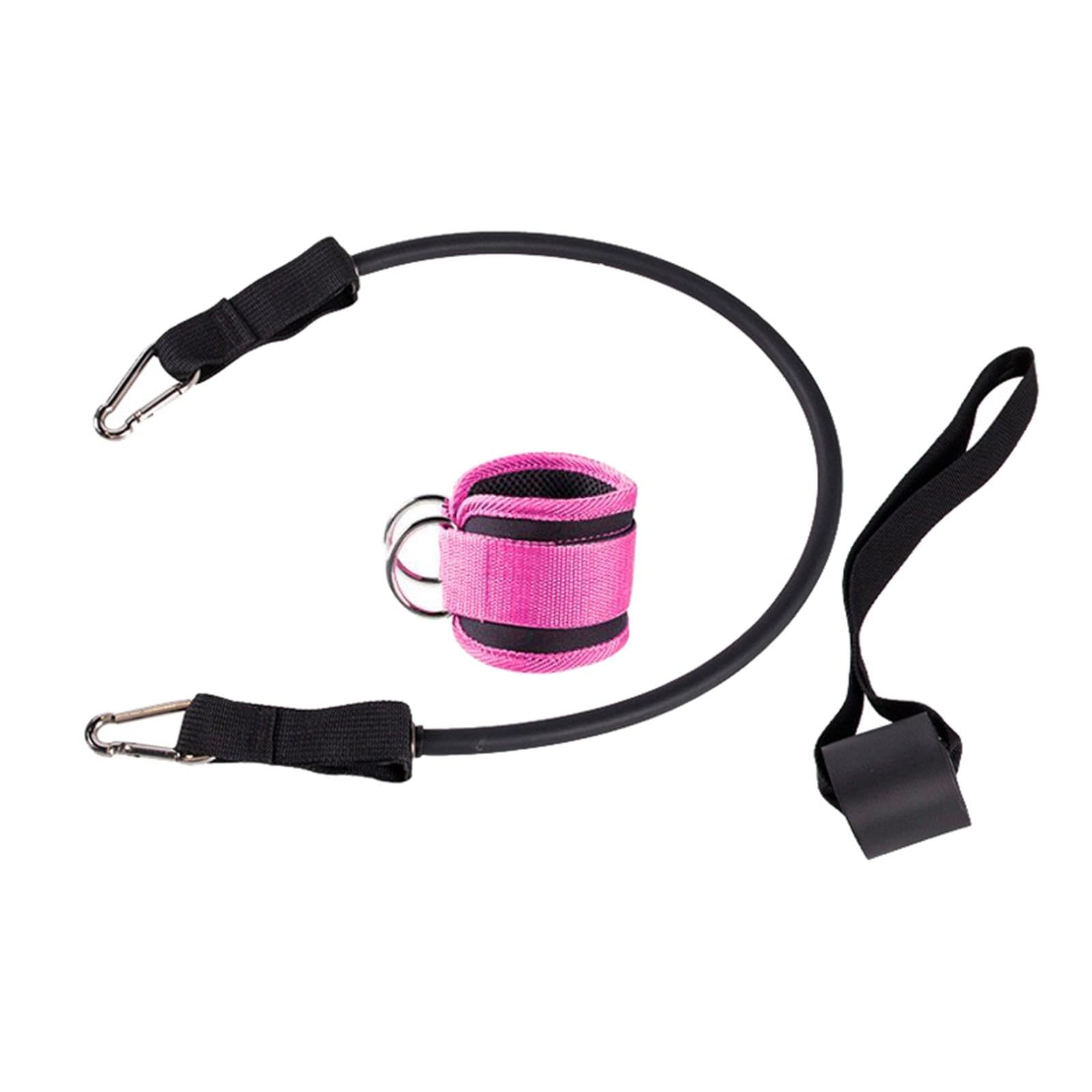 ATORSE Resistance Band Set Ankle Strap Door Anchor Training Exercise Yoga Pink-picture-20