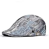 HAPPY-BELT Schiebermütze Aus Echtem Leder, Verstellbare Baskenmütze, Bequeme Warme Gatsby-Mütze Mit Durchgehendem Kappenverschluss - Für Herren Herbst/Winter