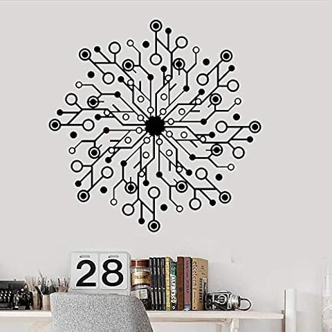 NSRJDSYT Boy Room Vinyl Wall Decal Computer Chip Geek IT Hardware Bedroom Decor Stickers Mural Home Decorations Wallpaper 56x56cm Cover