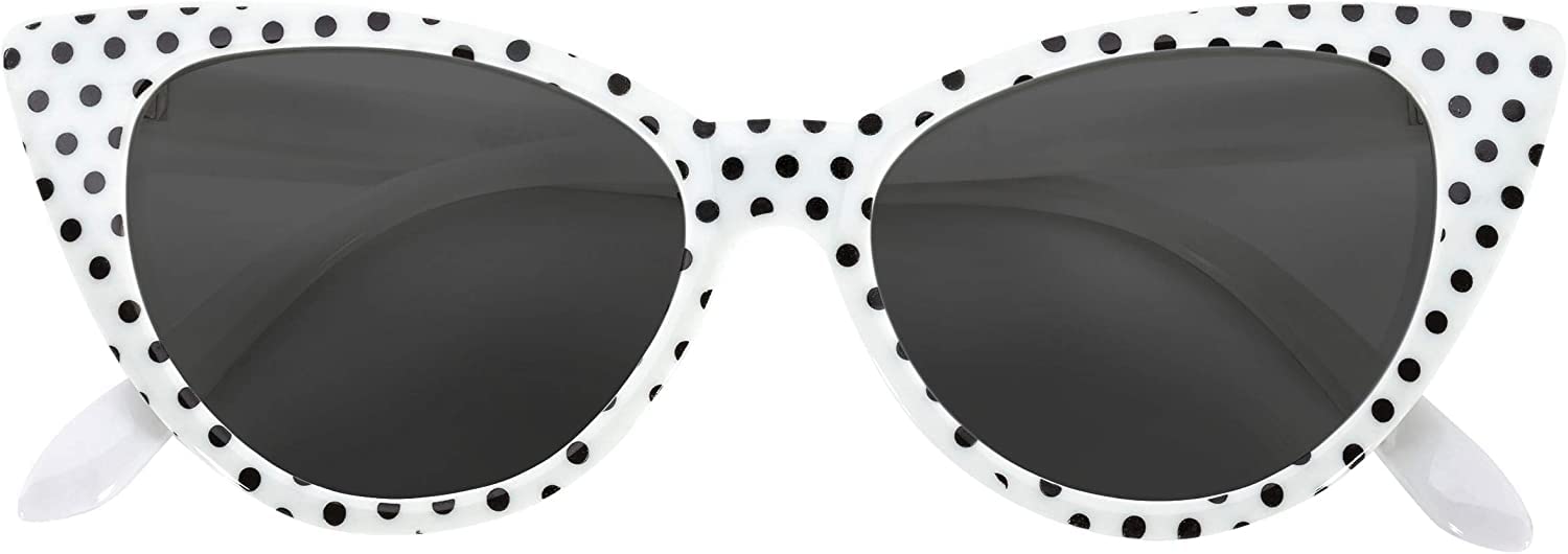 OWL Cateye Sunglasses for Women Classic Vintage High Pointed Winged Retro Design