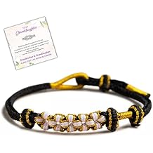 Grandmother And Granddaughter Blossom Knot Bracelet, Adjustable Granddaughter Bracelet from Grandma, Cute Handmade Braided Rope Bracelet with Lovely Message and Box, Gift for Granddaughter