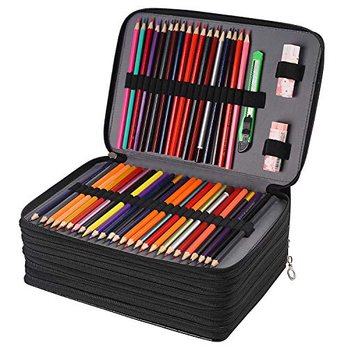 Shulaner SL-PEN-CASE-250 Slots Colored Pencil Case Organizer thumb #2