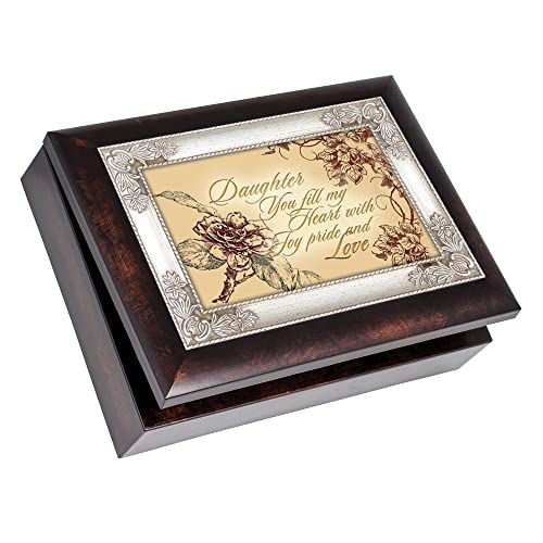 Cottage Garden Daughter You Fill My Heart with Joy Burlwood Jewelry Music Box Plays Wind Beneath My Wings