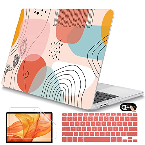 macbook air old model - Mektron for MacBook Air 13 inch Case Old Version 2010-2017 Release (Models: A1466 & A1369), Plastic Hard Laptop Case & Keyboard Cover & Screen Protector & Webcam Cover, Abstract Artistic