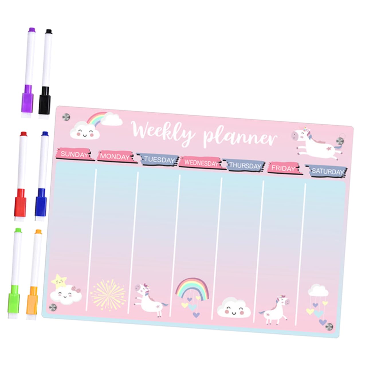 NUOBESTY Magnetische Acryl-kühlschrank-whiteboard Transparentes Kühlschrank-board Mit Magnetischem Design Leicht Zu Befestigen Reinigen Für Wochenpläne Und Notizen in Küche Oder Büro