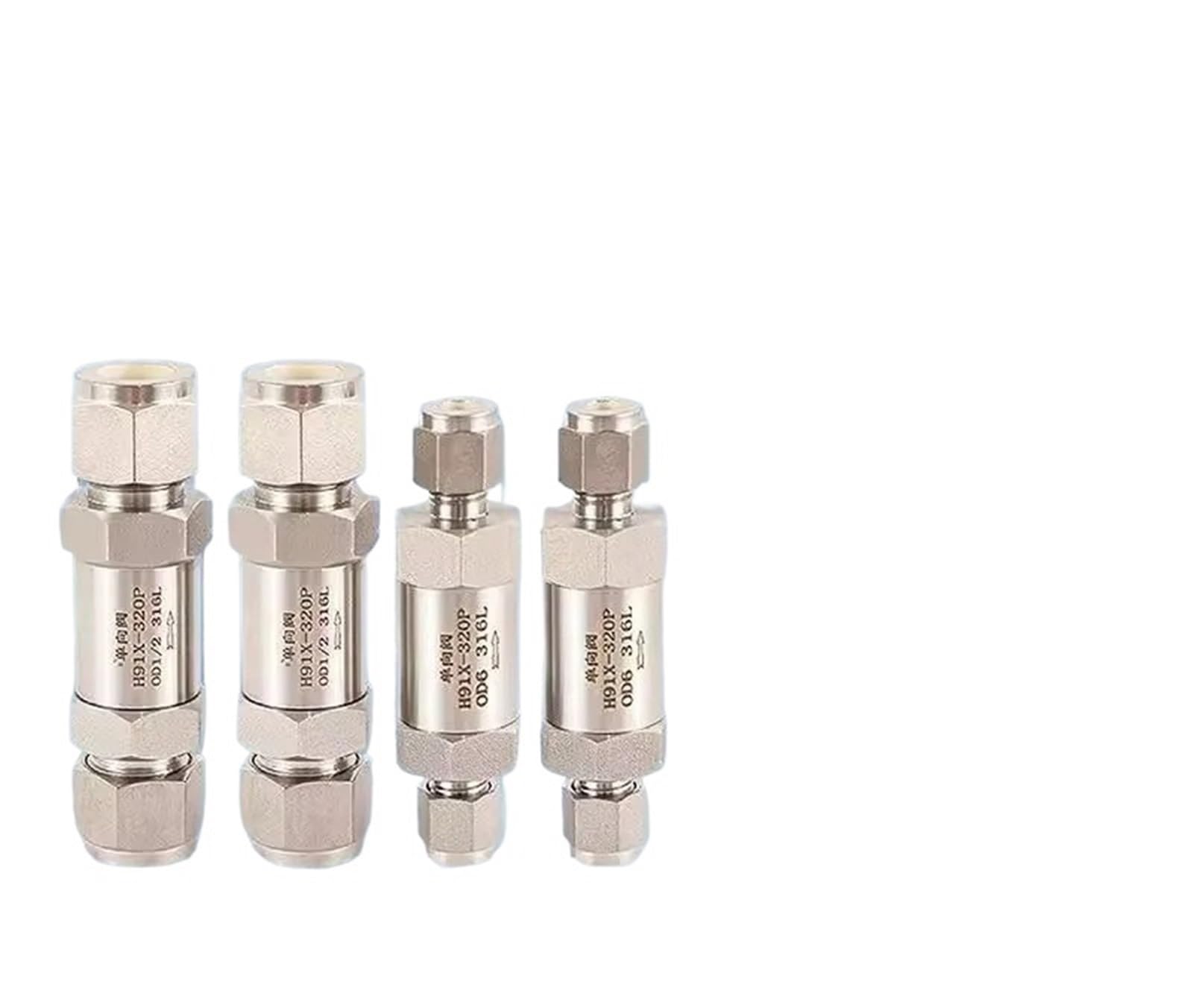 Uyzndkvsi 316L Od 6Mm 1Pcs 304/316 Stainless Steel 1-Way Valve Check Valve(316L Od 6Mm)