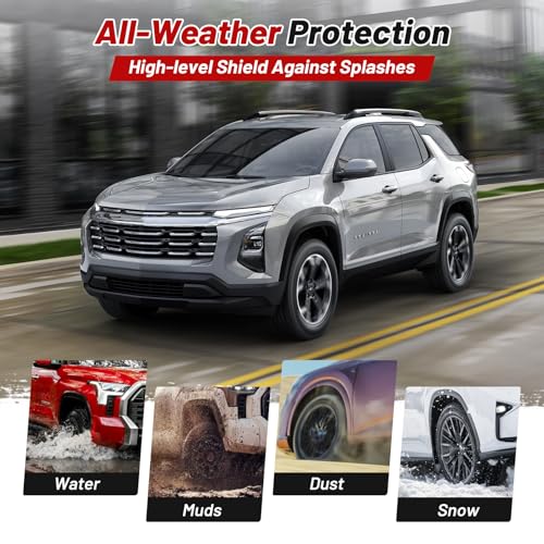 Image of Sunsdrew Mud Flaps for 2025 2026 Chevrolet Equinox,All Weather Guard Splash Equinox Guards Mudguards,No-Drill 4PCS Chevy Equinox Fender Flares Accessories(Won't Fit EV)