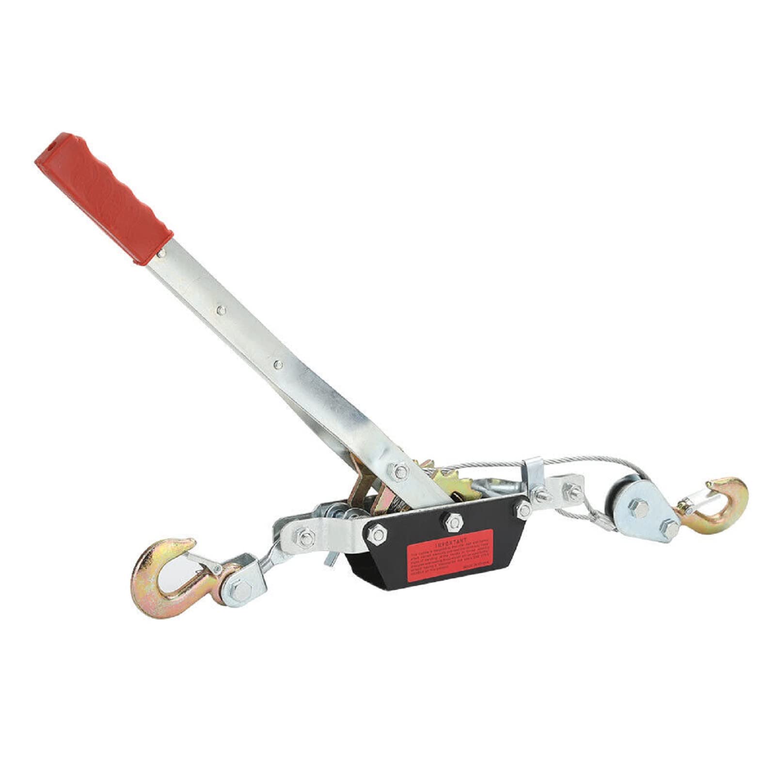 Shoze Cable Puller 2 Ton Heavy Duty Hand Winch Manual Hook Cable Puller 4000lbs Car for Construction Highway Bridge Metallurgy