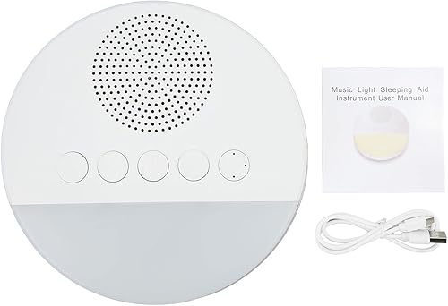 Miniatura 7 de Dispositivo de ruido blanco, máquina de dormir recargable por USB con luz nocturna, 20 sonidos relajantes y 3 ajustes de temporización, máquina
