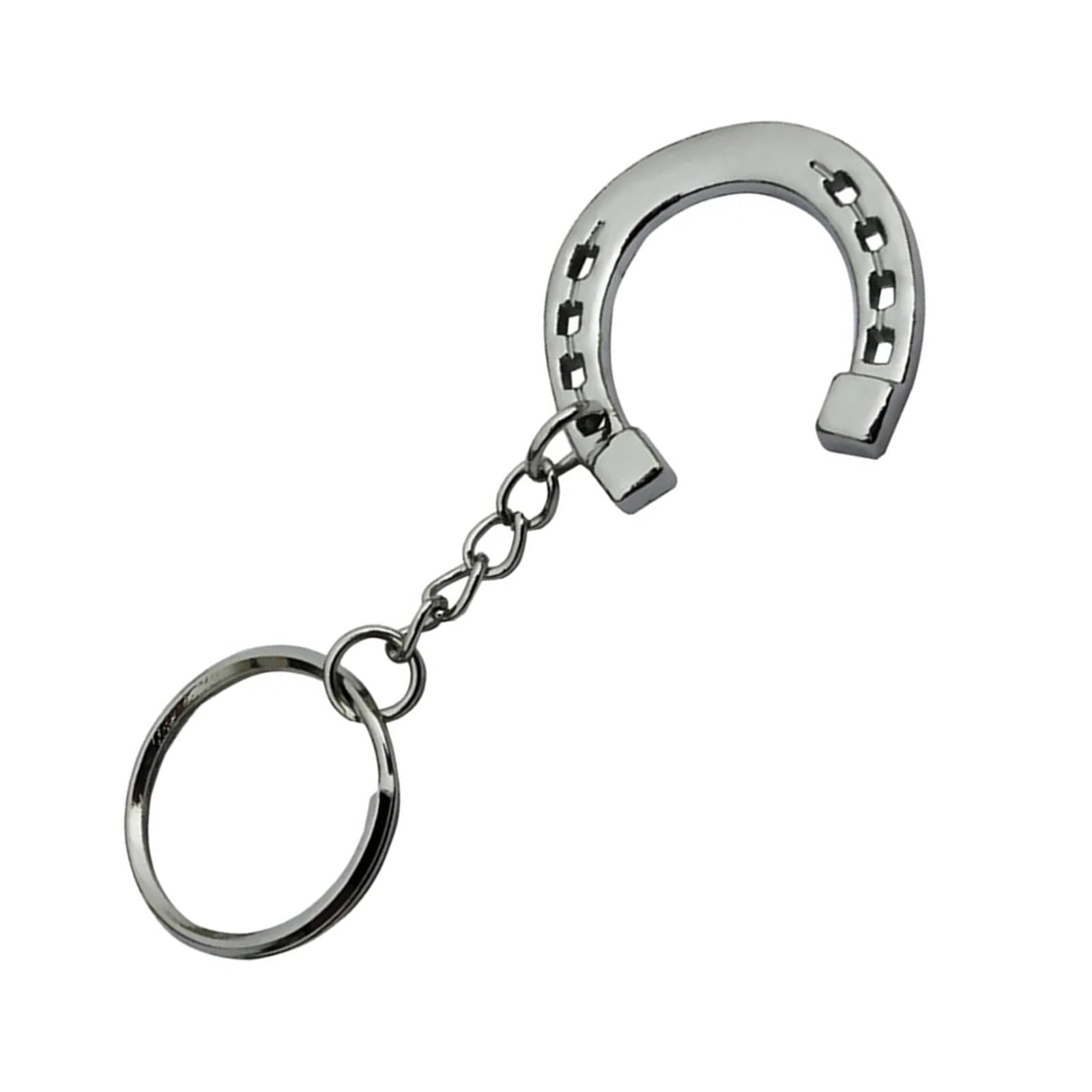 FHFGBEN Good Luck Horse Keyring, Horse Gifts for Women, Equine Riding Silver Horseshoe Keychain, Equestrian Gifts, Snaffle Lucky