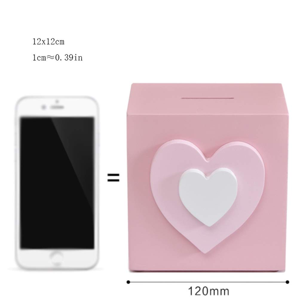 Amazon.co.jp: 貯金箱 ハート型マネーバンク、MDF貯金箱小型箱貯金箱