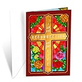 Prime Greetings Easter Card Religious, Made in America, Eco-Friendly, Thick Card Stock with Premium Envelope 5in x 7.75in, Packaged in Protective Mailer