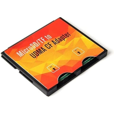 Mustpoint Dual Slot Micro SD TF to CF Adapter UDMA Adapter Compact Card Holder Type I Card Converter Cover