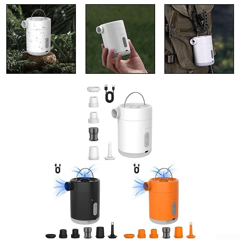 Mini bomba de aire portátil, bomba de aire inalámbrica para inflar rápidamente equipo al aire libre, colchón de aire, almohadilla de dormir, almohadas de aire, anillos de natación, bolsas de vacío