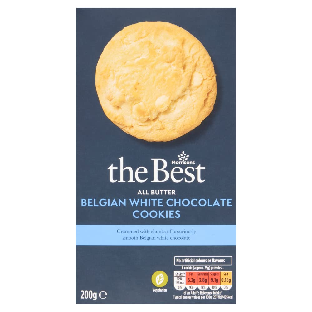 M BEST WHITE CHOC COOKIES 200G