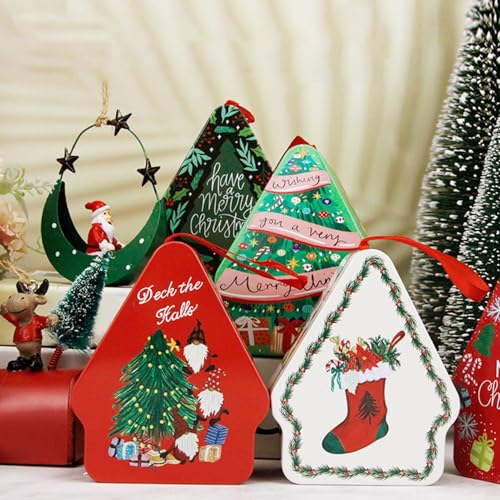 Boîtes de Noël 6 pièces mignonnes | Coffret cadeau pour biscuits