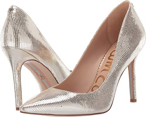 Sam Edelman Hazel Molten Gold New Glamour Lizard Print Leather 7