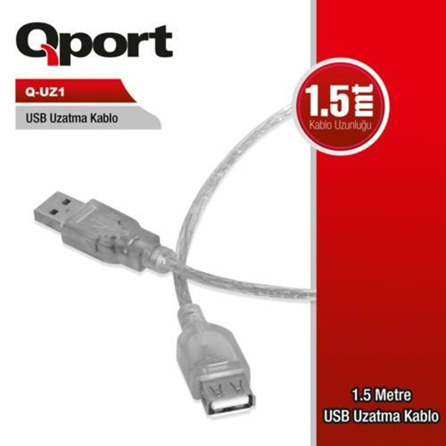Qport Q Uz1 Usb 2.0 1.5 Mt Uzatma Kablosu