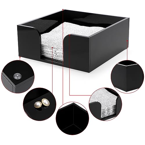 Porte-serviettes cuisine table restaurant acrylique noir - 6