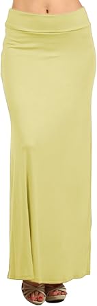 Belle Donne- Maxi Skirt, Womens Maxi Skirt Stretchy Full Length Skirt, Solid Color Long Womens Fall Skirts