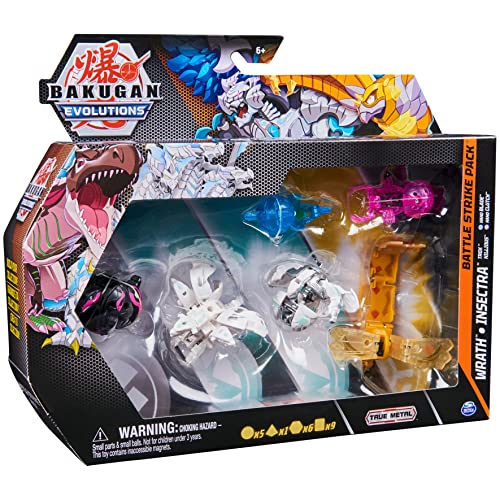 Bakugan 6064657 Evolutions, Wrath And Insectra Battle Strike Pack, Includes 6 Bakugan Action Figures thumb #8