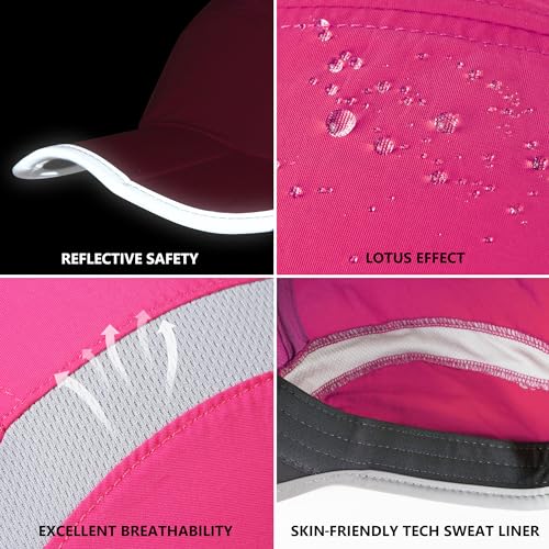 Image of GADIEMKENSD Reflective Folding Outdoor Hat Unstructured Design UPF 50+ Sun Protection Sport Hats for Womens and Mens