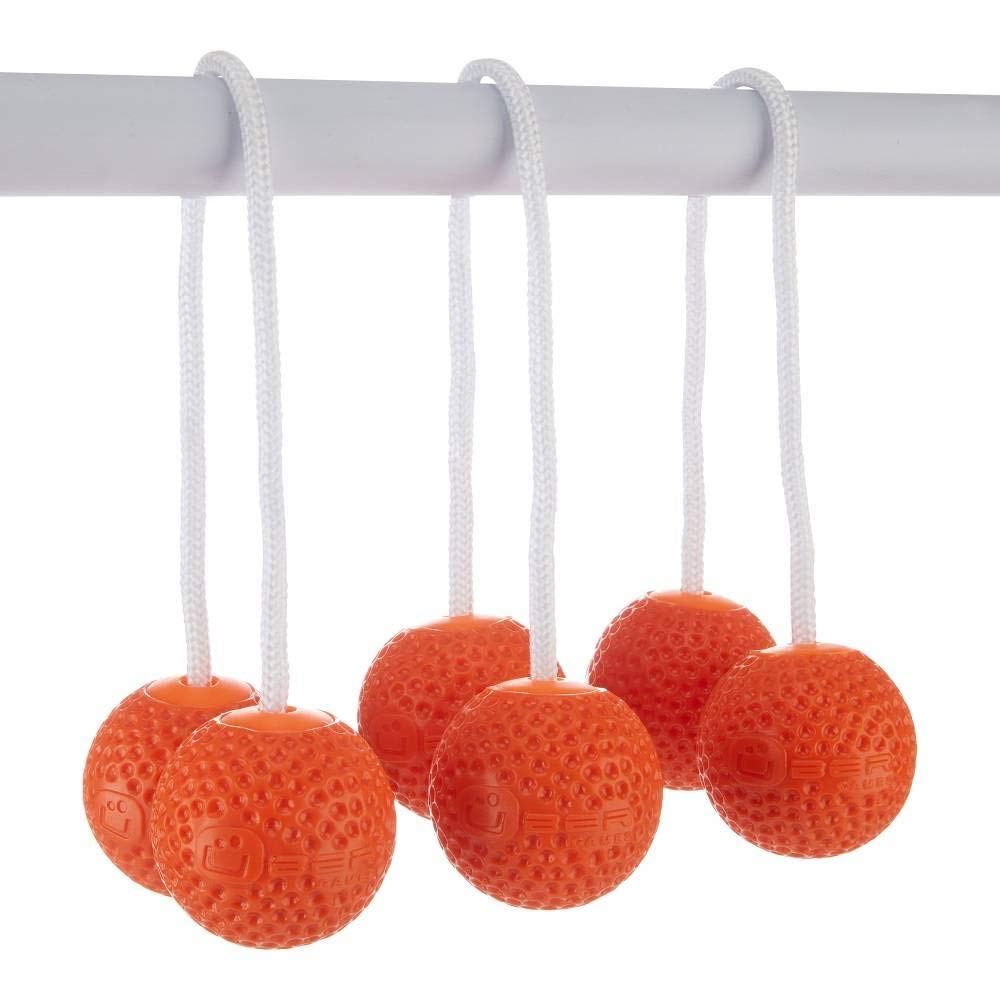 Ubergames Échelle de golf Jeu de lancer avec Bolas souples officiels orange fluo et jaune Barres incassables