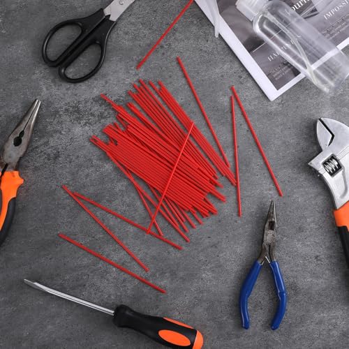 50 pitillos rojos para spray, 4.7 pulgadas miniatura 4