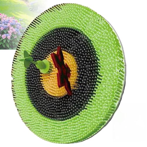 ZhlCrioxenic Jeu de Lancer de Cible avec Lancer de Hache et FléChettes, Axe Throwing Game, Contient 2 Haches,2 Planches de FléChettes, IdéAl pour L'ExtéRieur Greenround-B