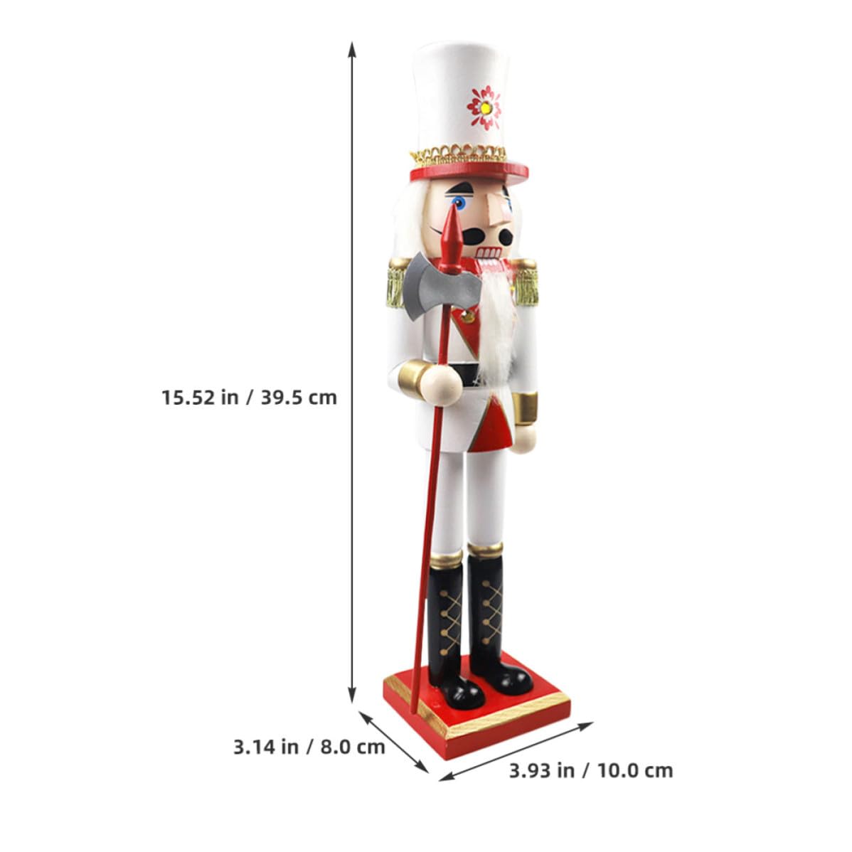 Toyvian Cascanueces de Madera Navideños, Figura Decorativa en Color Claro