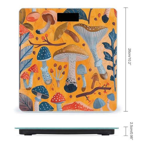 Báscula digital de baño con vidrio templado y pantalla LCD miniatura 2