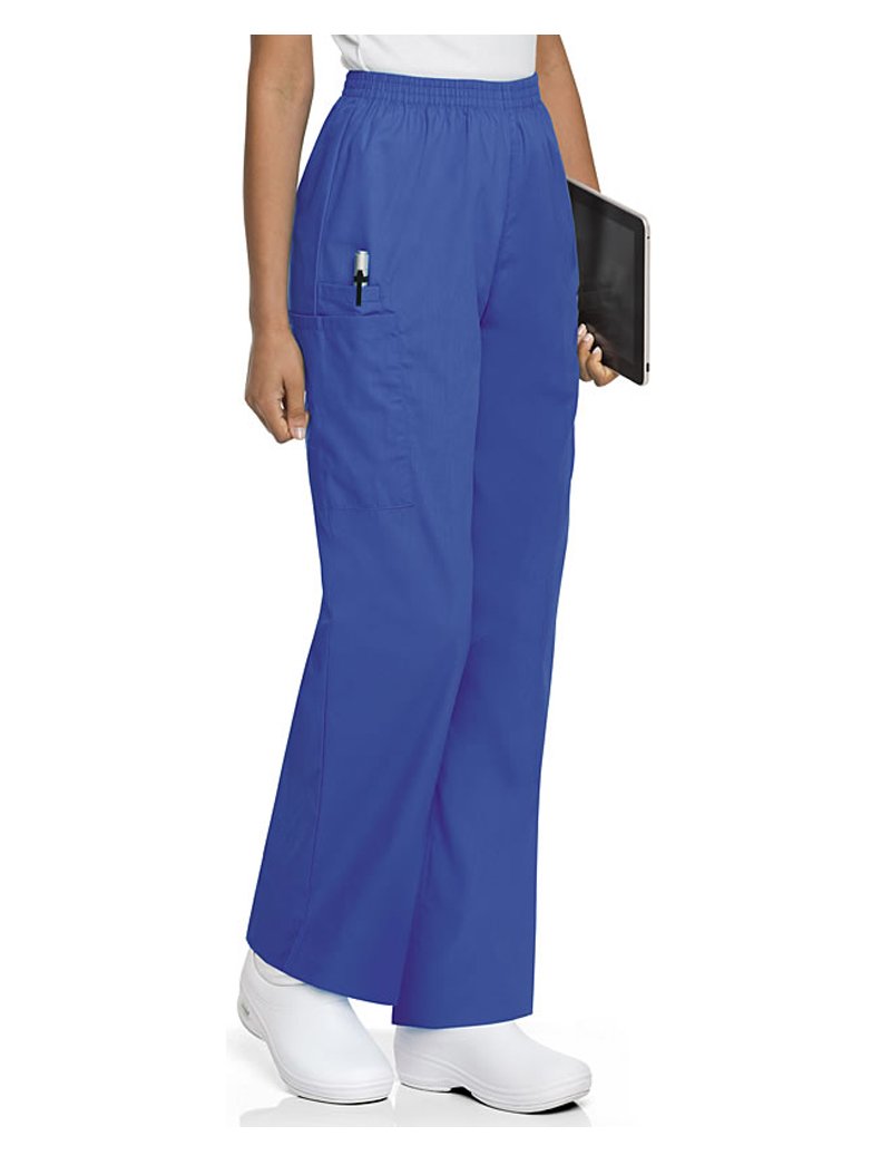 LandauScrub Zone Relaxed Fit 3-Pocket Elastic Cargo Scrub Pants for Women 83221