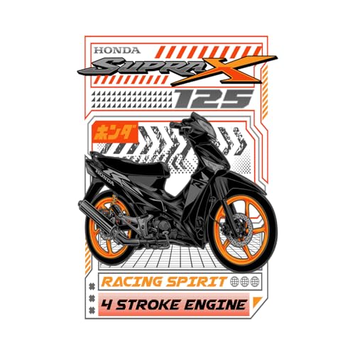 Image of BLINKART Honda Supra X 125Car Posters Sticker Gift Items for Boys Room Wall Decor || Comes with Double-Sided Tape|| Decoration Bedroom Living Room Office Studio Decor | 12x18 In (A3) - CAR-279