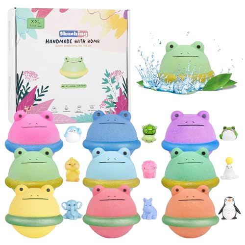 SHUCHING 9 PCS XXL Frog Bath Bombs with Surprise...
