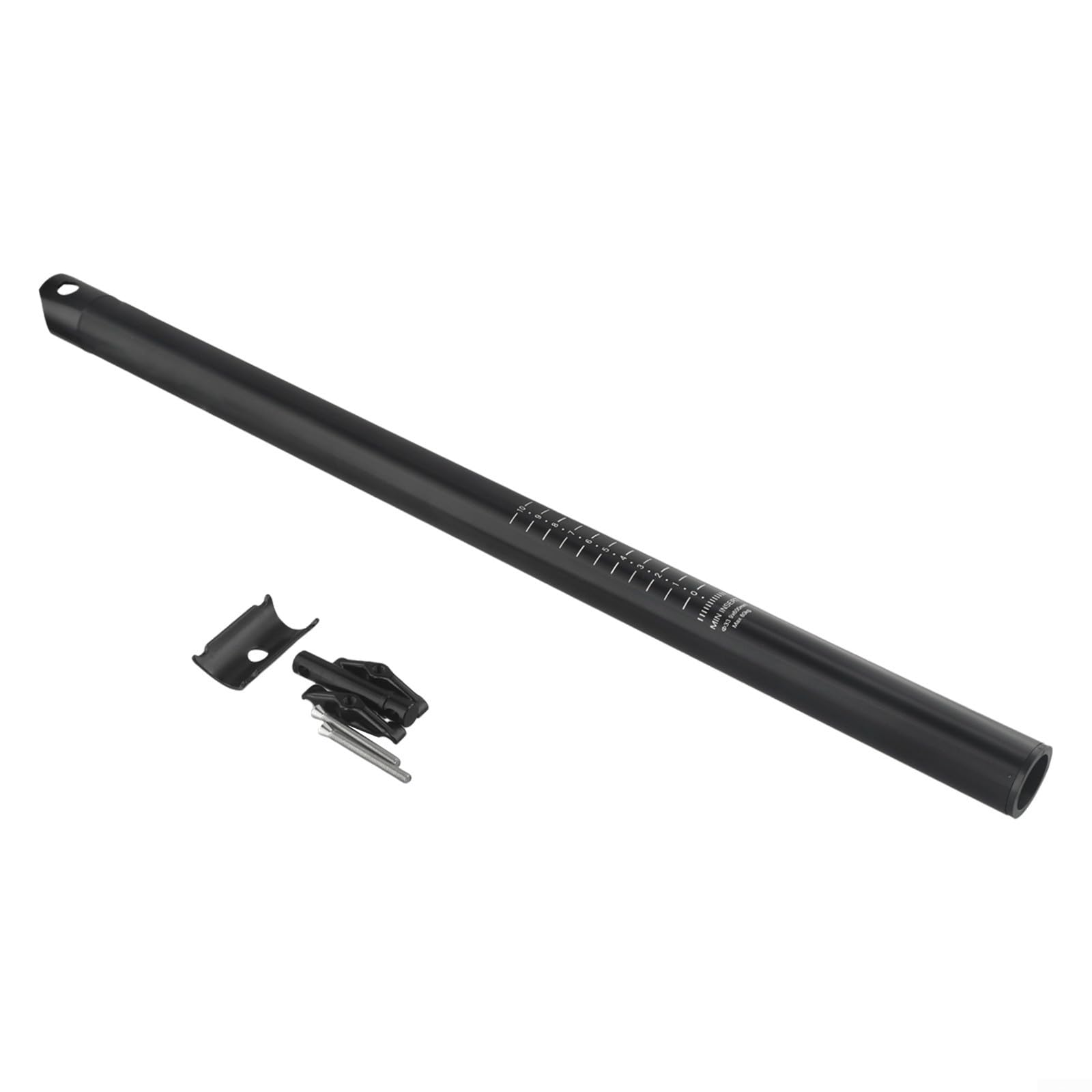 Folding For Bike Seatpost 33.9 x 600 mm Aluminium Alloy Tube with Balance-Type Chuck Adjustable Stepless Seat Incline, Full For CNC Construction for(black)