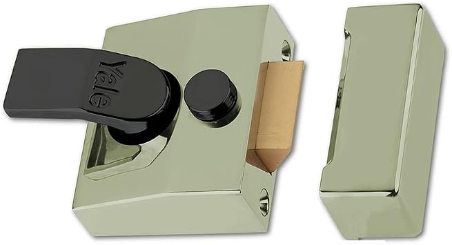 YALE YAL85BLXPL B-85-BLX-PB-40-Deadlocking Nightlatch Brass Finish-High Security with Automatic Deadlock, Brasslux, 40